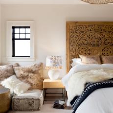 Bohemian Bedroom With Floor Cushions