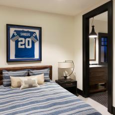 Bedroom With Blue Jersey Art