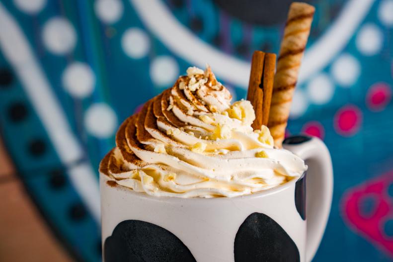 Doral, Florida's Brimstone Woodfire Grill is on trend this holiday season with its own variation on the tipsy hot chocolate which combines Bailey's, cinnamon and ancho chili pepper for a little bit of heat.