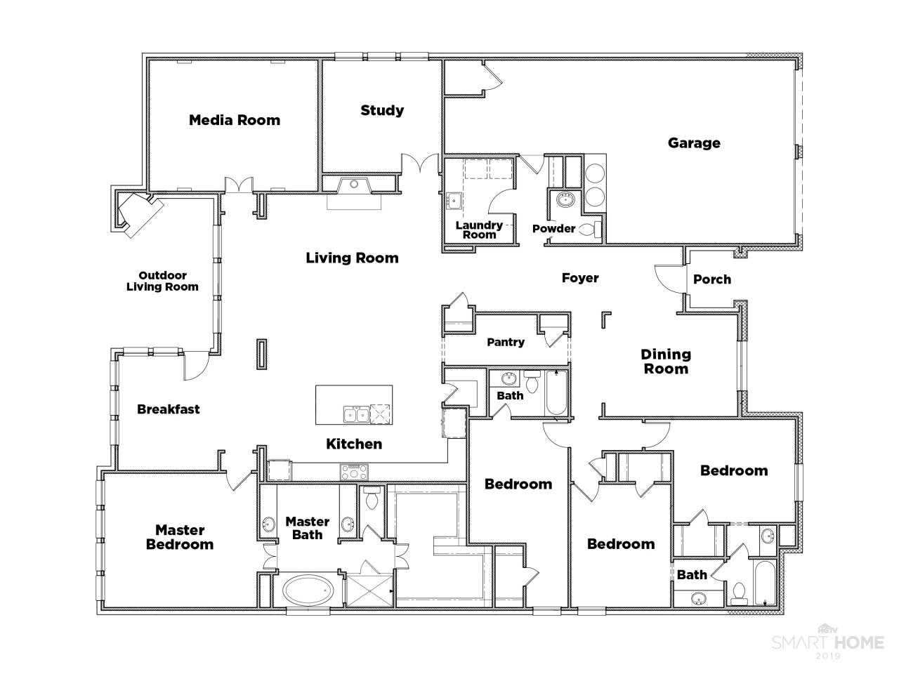 Discover the Floor Plan for HGTV Smart Home 2019 HGTV Smart Home 2019