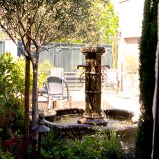 Traditional Courtyard With Water Fountain