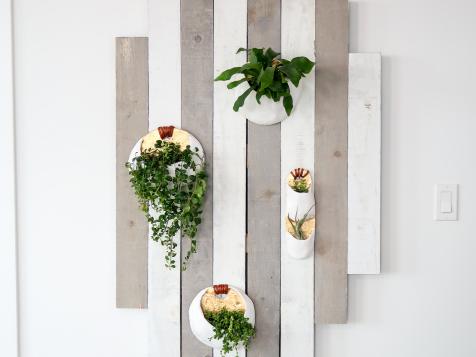Rustic-Modern DIY Plant Wall