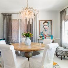 Dining Room With Cheetah Stools