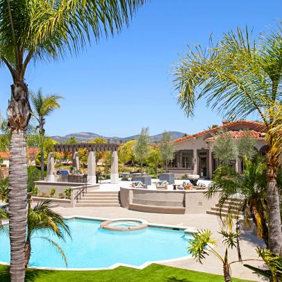 Luxury Multi-Level Backyard With Pool