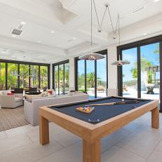 Contemporary Cabana With Pool Table