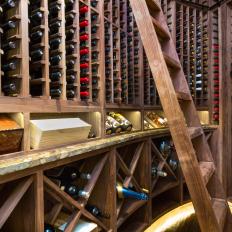 Wine Cellar With Ladder