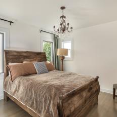 Neutral Mediterranean Bedroom With Sleigh Bed