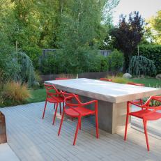 Pour-In-Place Concrete Dining Table