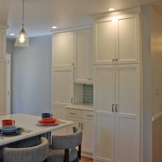 White Kitchen Cabinets and Island