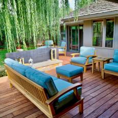 Outdoor Space With Cushioned Furniture