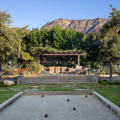 Bocce Court With Mountain View