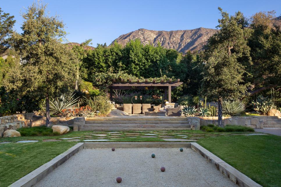 Bocce Court and Mountain View
