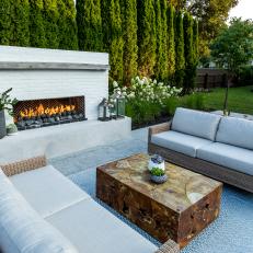 Outdoor Sitting Area With Fireplace