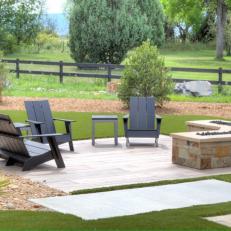 Outdoor Living Space With Custom Gas Fire Pit
