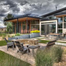Modern Home Exterior With Outdoor Living Spaces