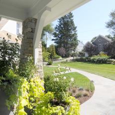 Front Entrance View Of Landscaped Yard 