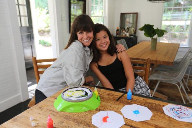 Designer Leanne Ford is visited by Josefina Georgi for an afternoon filled with spin art to be used as d?cor in the latest quirky home restoration project as seen on Restored by the Fords.