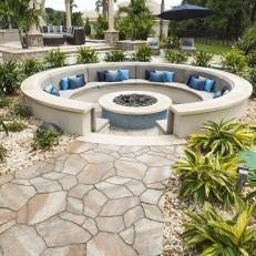 Sunken Sitting Area With Fire Pit