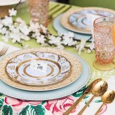 Beautiful Spring or Easter Table Setting