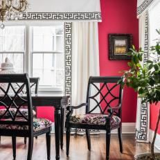Bold, Red Dining Room