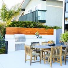 Patio Dining Area With Grill