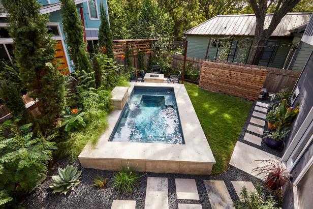 plunge pool in garden