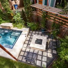 Intimate Backyard With Plunge Pool And Fire Pit