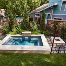 Small Backyard With Grand Plunge Pool