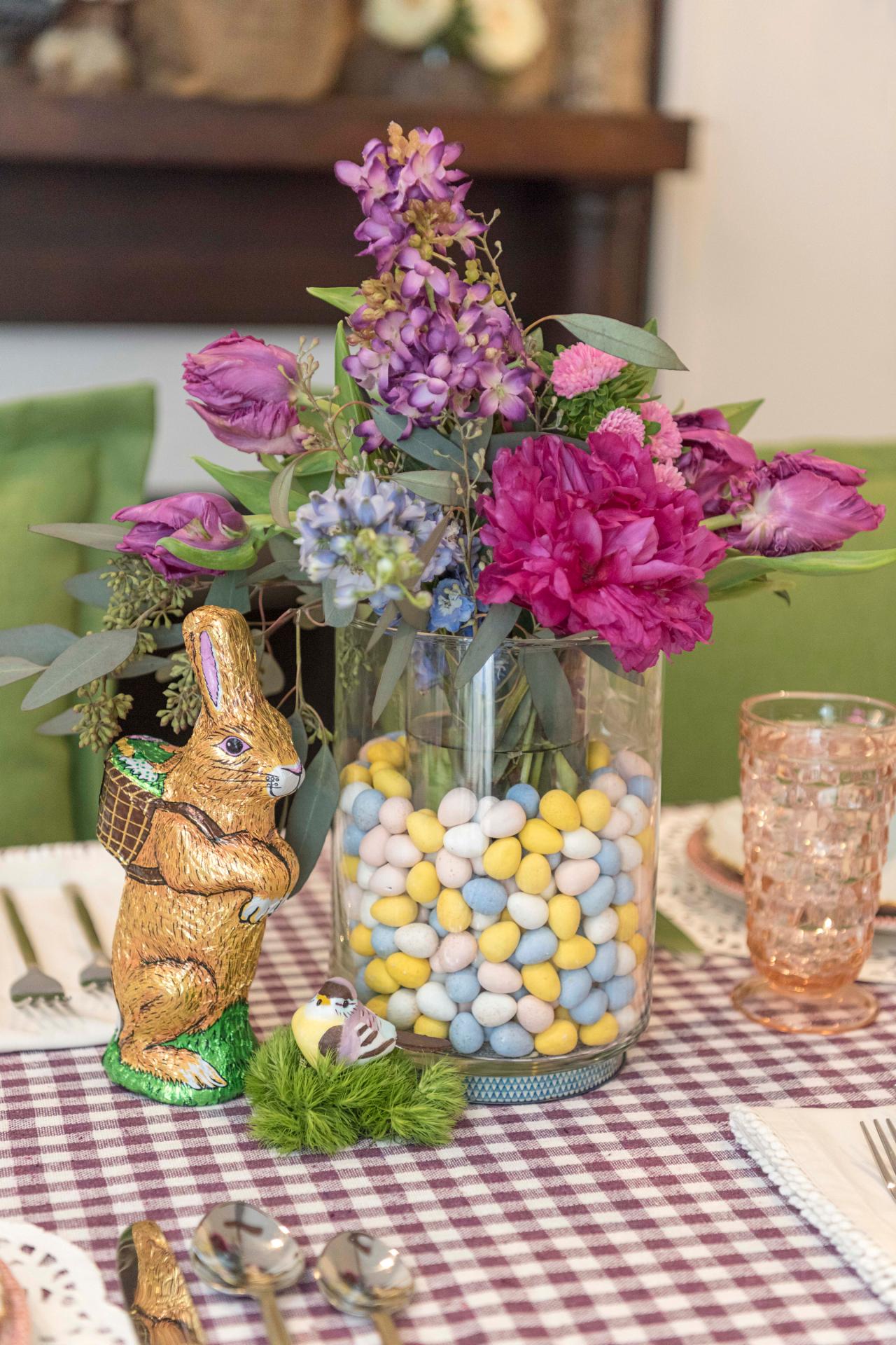 Use Easter Candy To Craft A Springy Centerpiece Hgtv