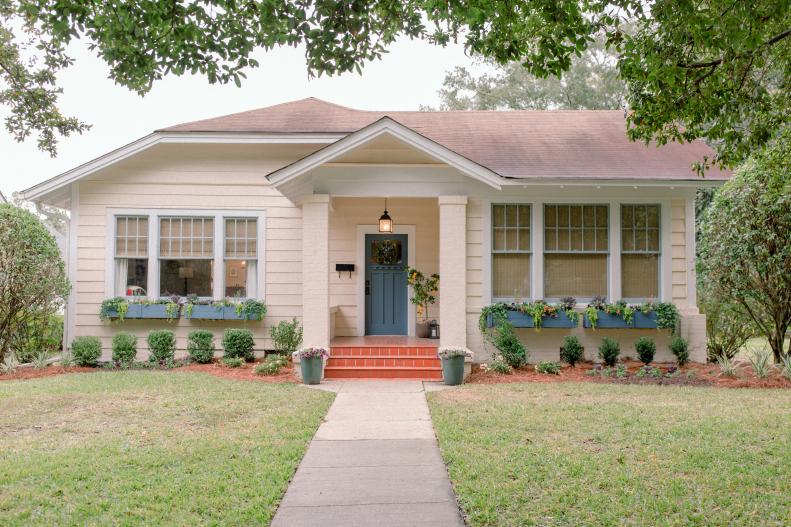 As seen on Home Town, the Bolden residence has been fully renovated by Ben and Erin Napier. Renovations included removing walls to create a more open floor plan, updated paint, new kitchen appliances, and new bathroom fixtures. (After 2)