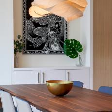 Modern Dining Room With Gold Bowl