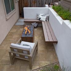 Gas Fire Pit With Bench Seating