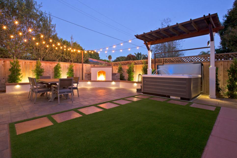 Expansive Outdoor Space With Hot Tub, Outdoor Patio With Fireplace And Hot Tub