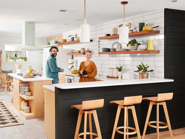 The after shot of this family's kitchen makeover from HGTV Magazine.