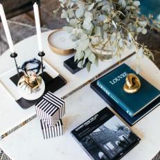 Coffee Table Tableau With Blue Book