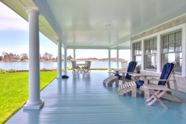 Porch With Blue Floor