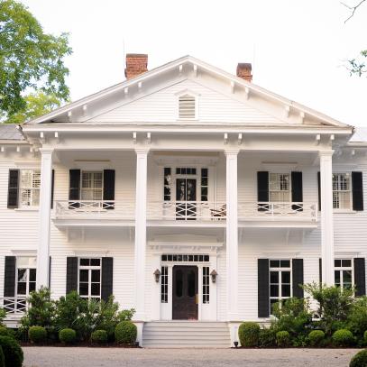 White Federal Style Home 