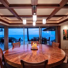 Round Dining Table and Ocean View