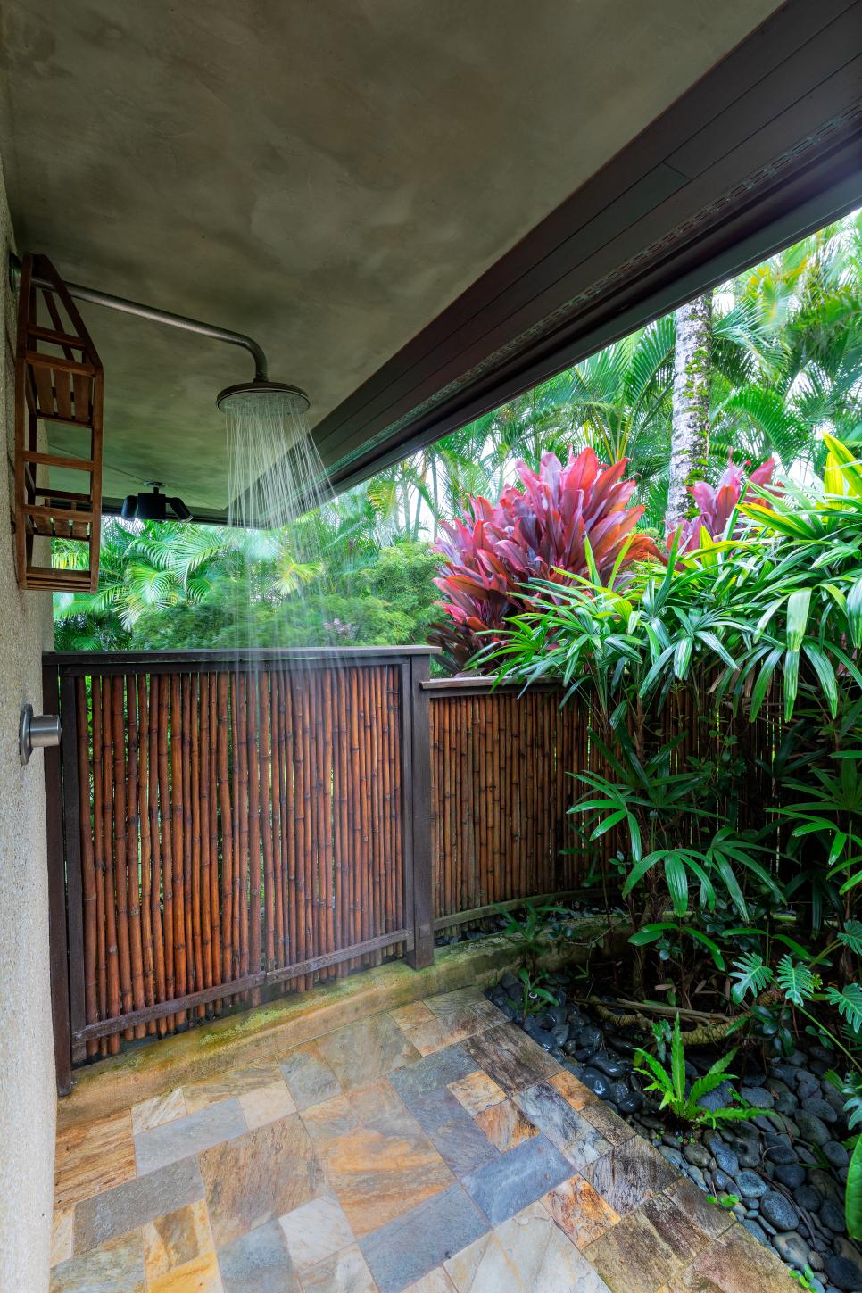 Tropical Outdoor Shower | HGTV