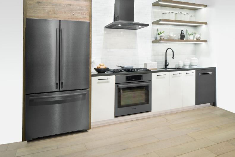 Black stainless appliances for the kitchen