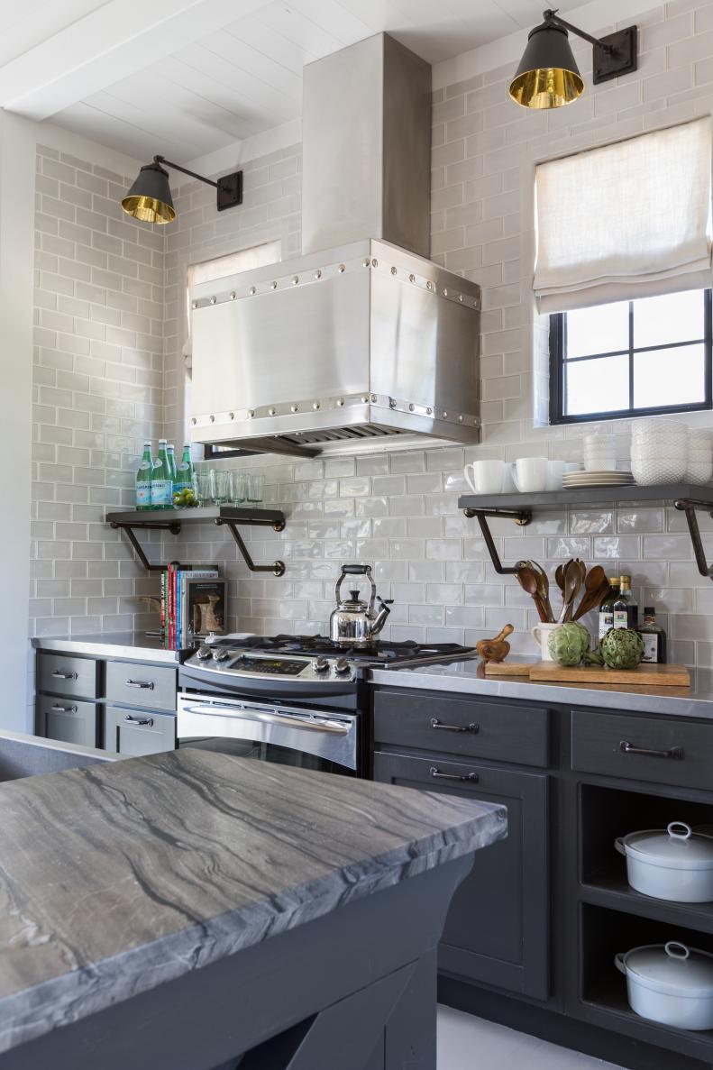 Gray Contemporary Kitchen 