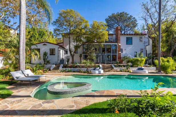 Palm Trees Private Pool Make Backyard Feel Like Hidden Oasis Hgtv