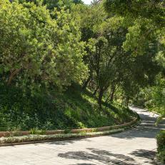 Driveway of Mediterranean-Style California Estate