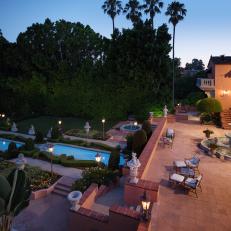Mediterranean-Style Terrace and Entertainment-Ready Backyard