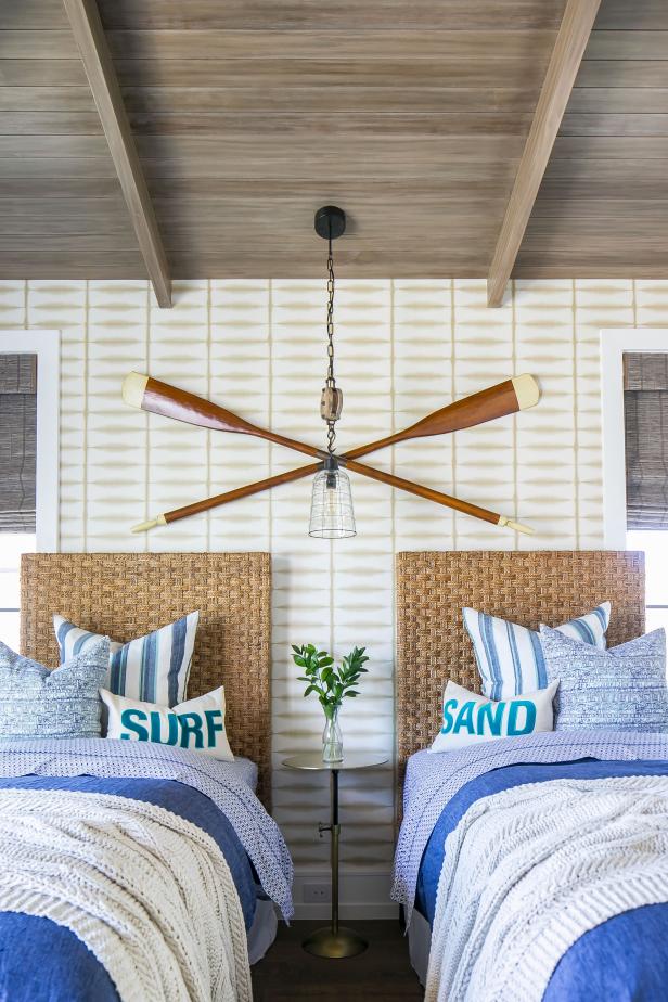 Coastal Bedroom With Oars