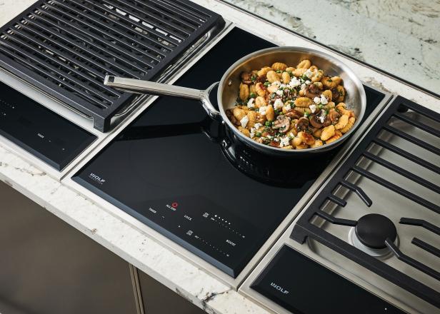 High-efficiency induction cooktops in modern kitchens.