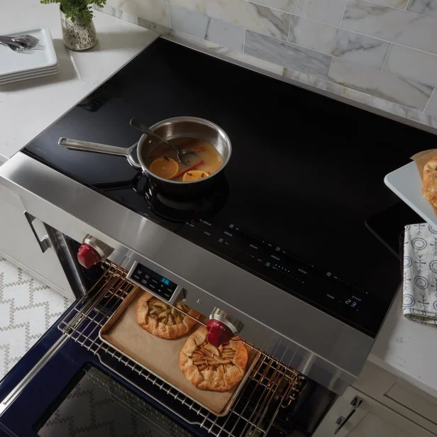 High-efficiency induction cooktops in modern kitchens.