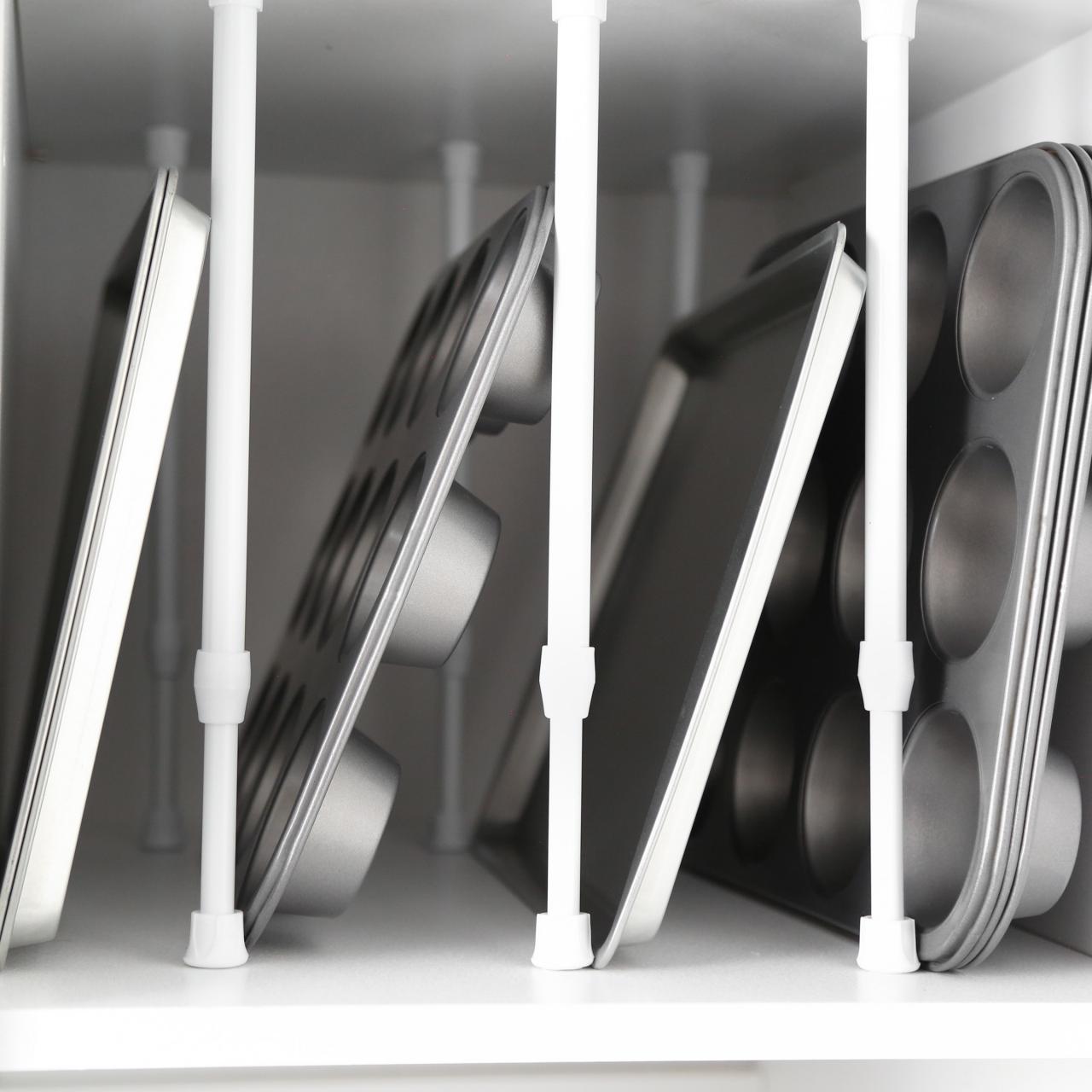 Baking pan top organizer storage