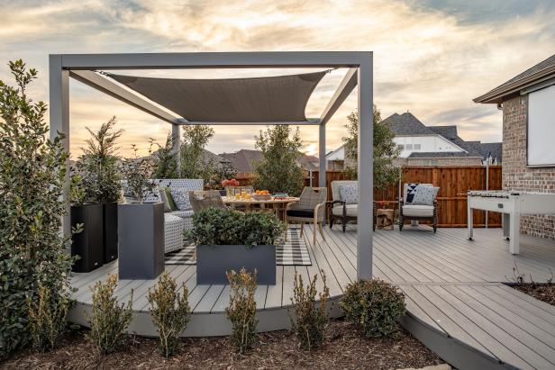 Gray Pergola and Deck