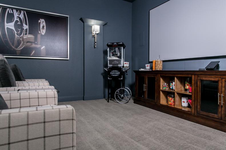 Media Room and Popcorn Cart